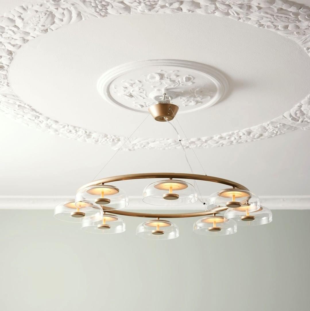 Gouden Blossi 6 Glazen LED Kroonluchter