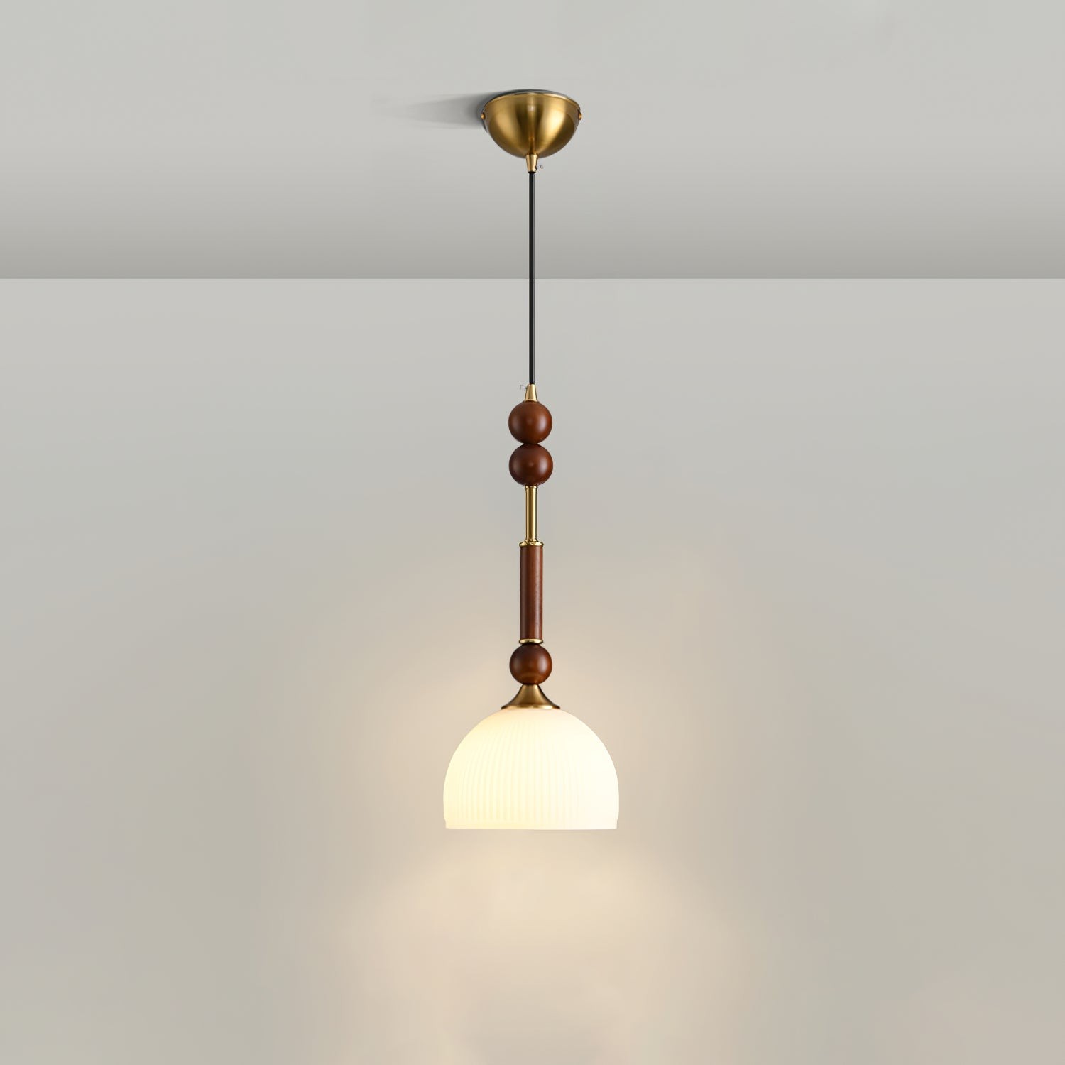 Retro massief houten serie hanglamp HL770