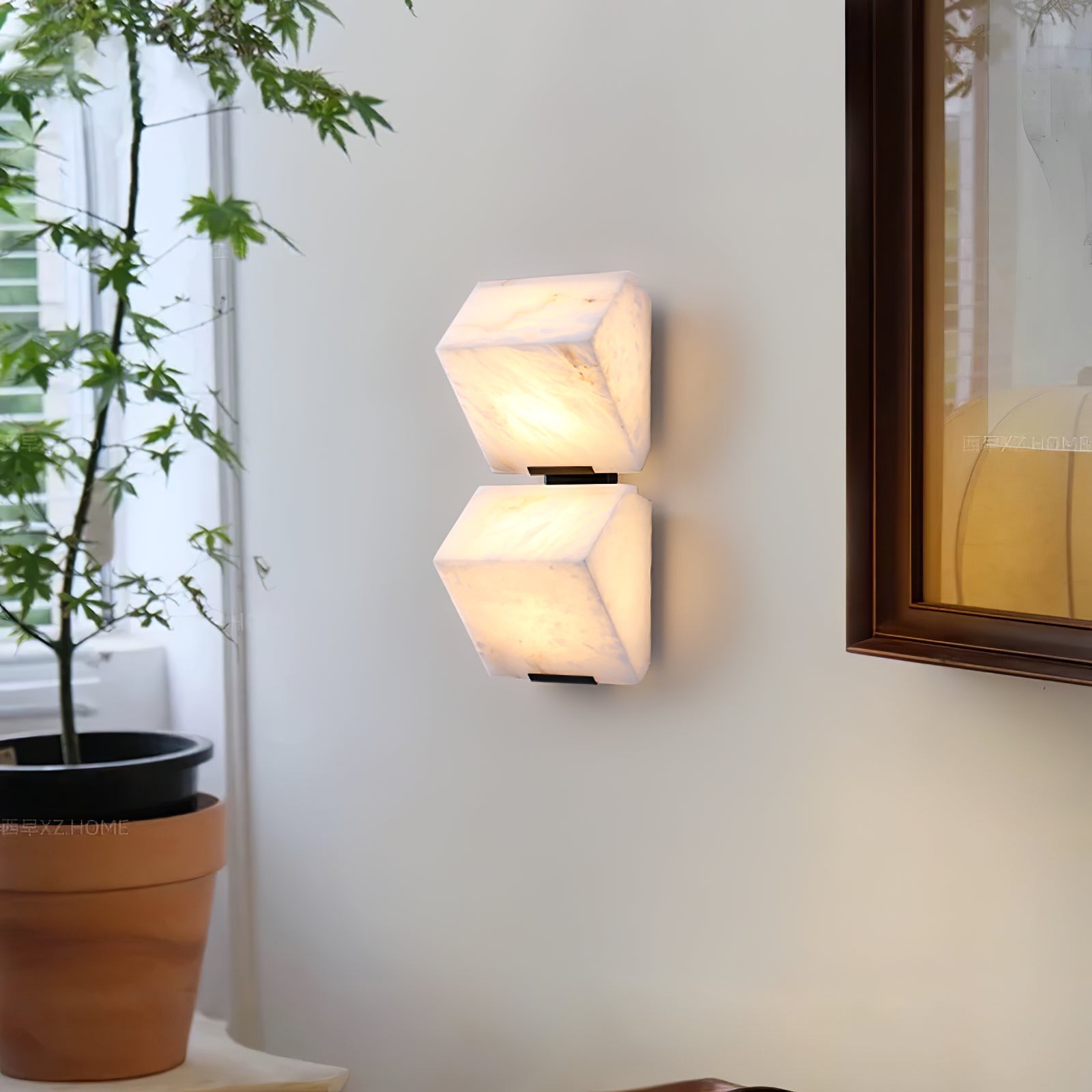 Albasten wandlamp voor trappenhuis HL3201