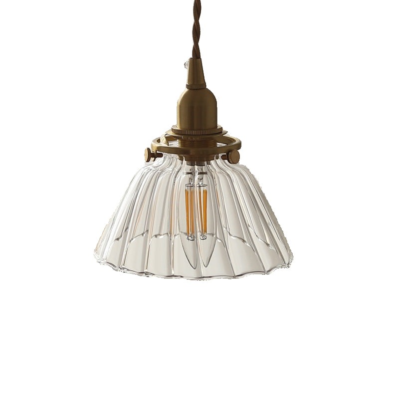 Jasmine Vintage messing glazen hanglamp HL3503