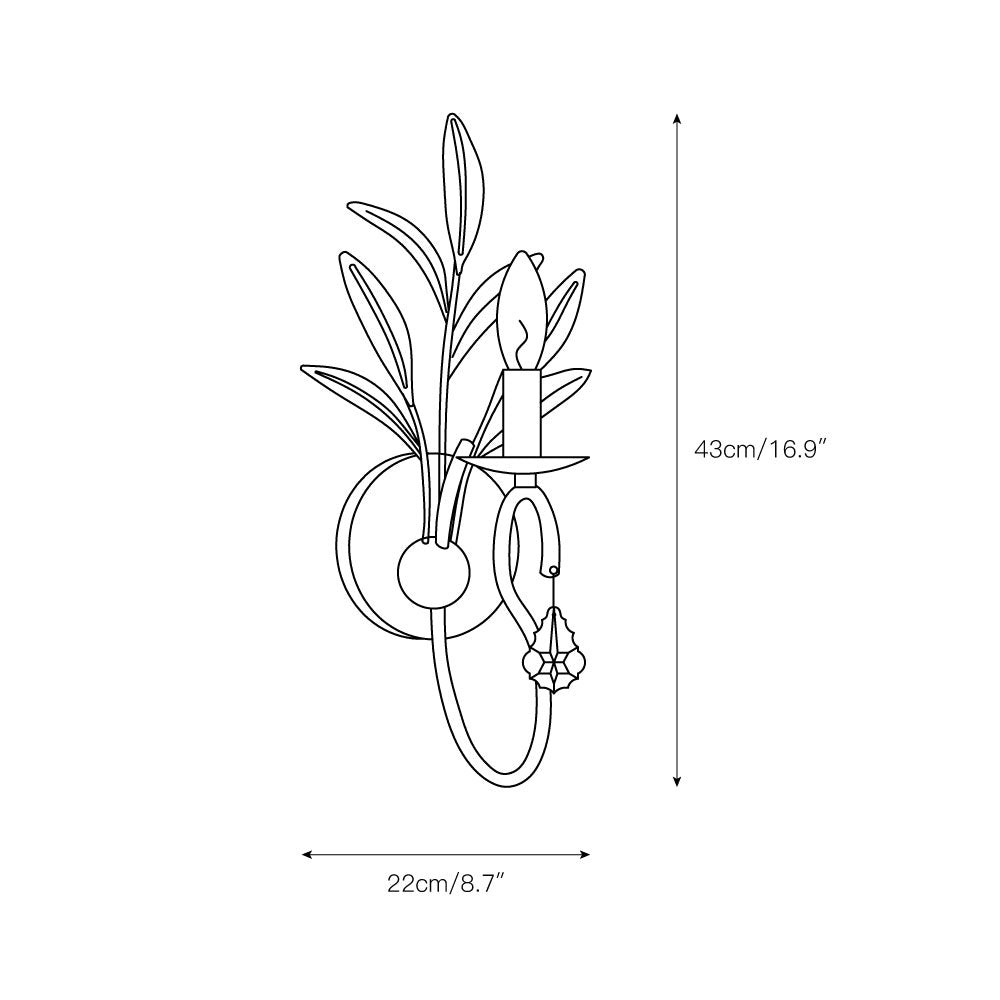 Lydia kristallen wandlampen HL3112