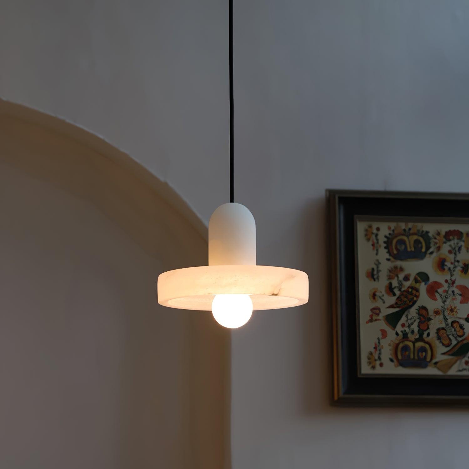 Elegante creatieve witte albasten hanglamp HL993