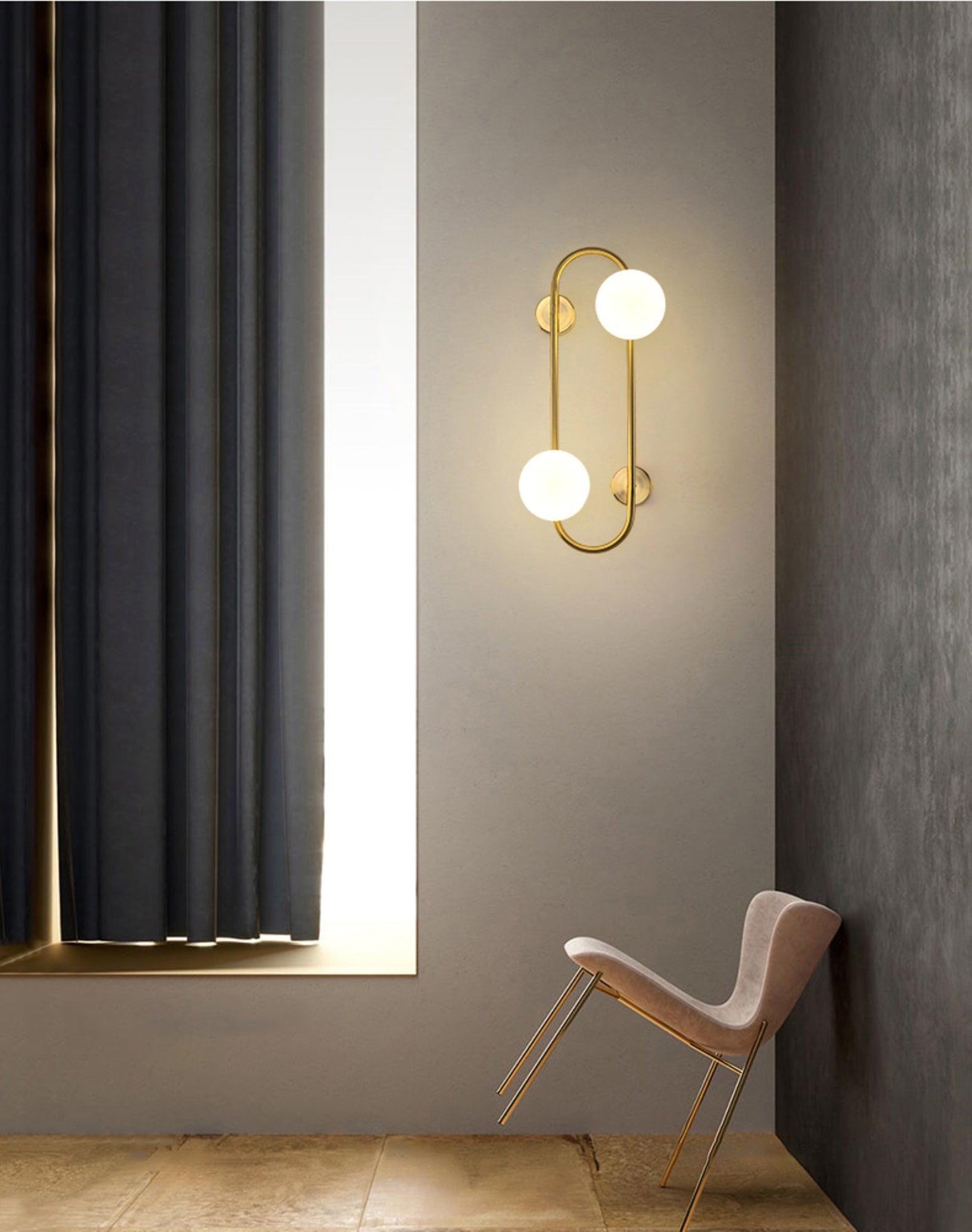 Nordic Modern Geometrische Glazen Bol Wandlamp HL400