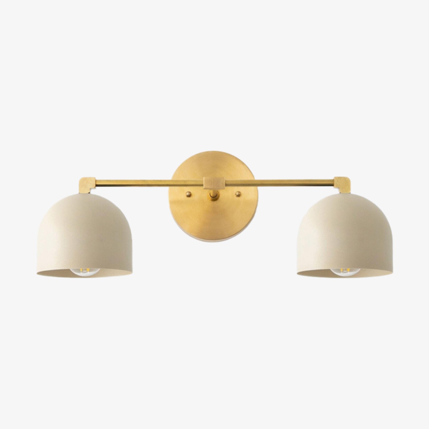 Metio Dome Mid-Century Diepe Bolvormige Kaptafellamp - Messing Wandlamp HL1774