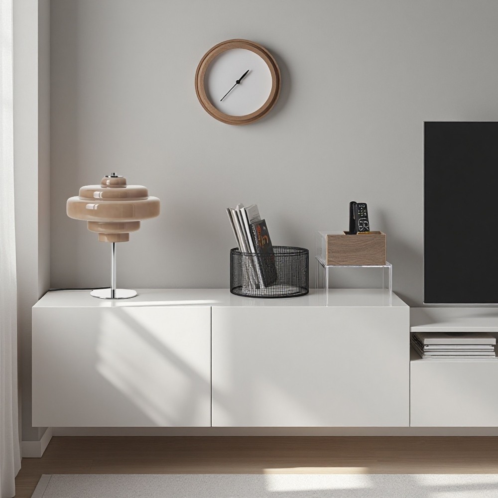 Koloro Meerlaagse Bauhaus Glazen Tafellamp - Kleurrijk Nachtlampje voor de Slaapkamer HL1333