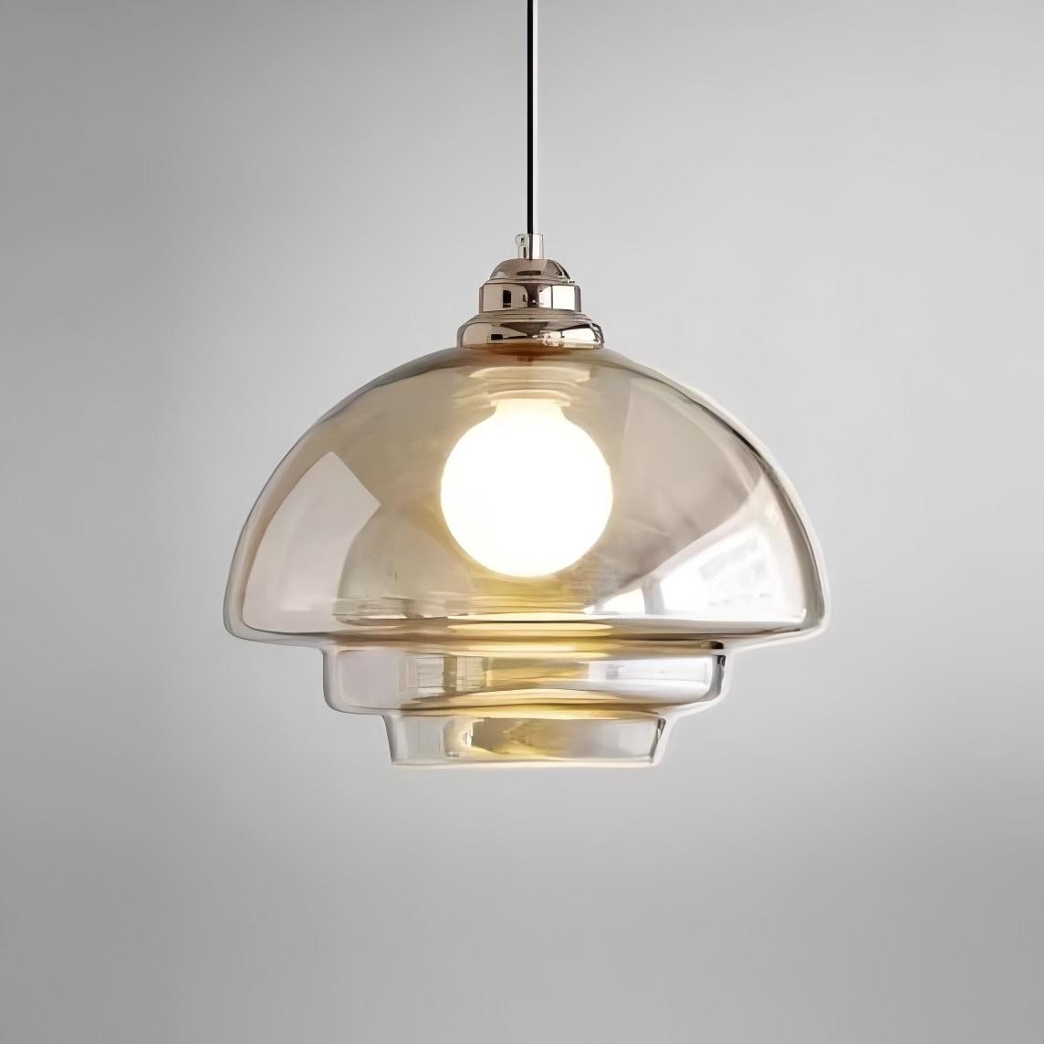 Art Deco Glazen Hanglamp - Elegante Sculpturale Hanglamp Voor Eetkamer en Keuken HL190