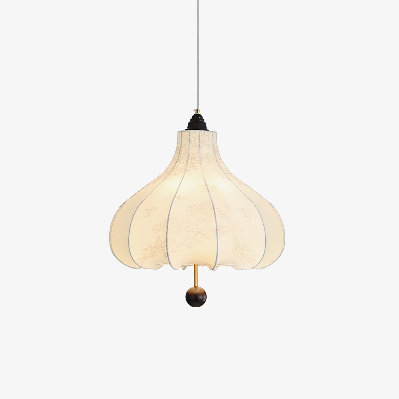 Retro Kastanje Stoffen Hanglamp HL495