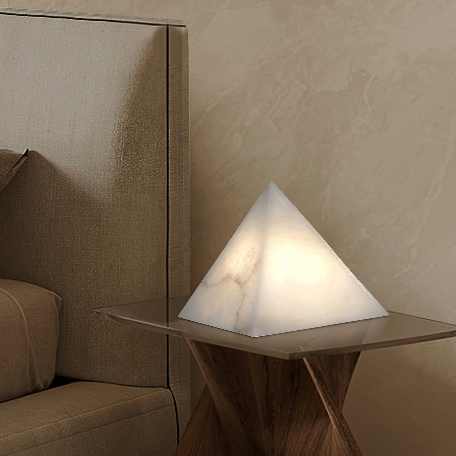 Albasten piramide tafellamp HL2981