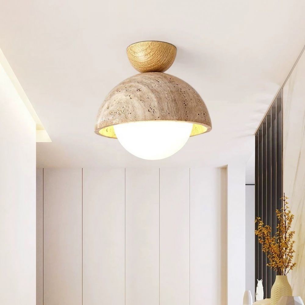 Japanse houten omgekeerde plafondlamp HL884