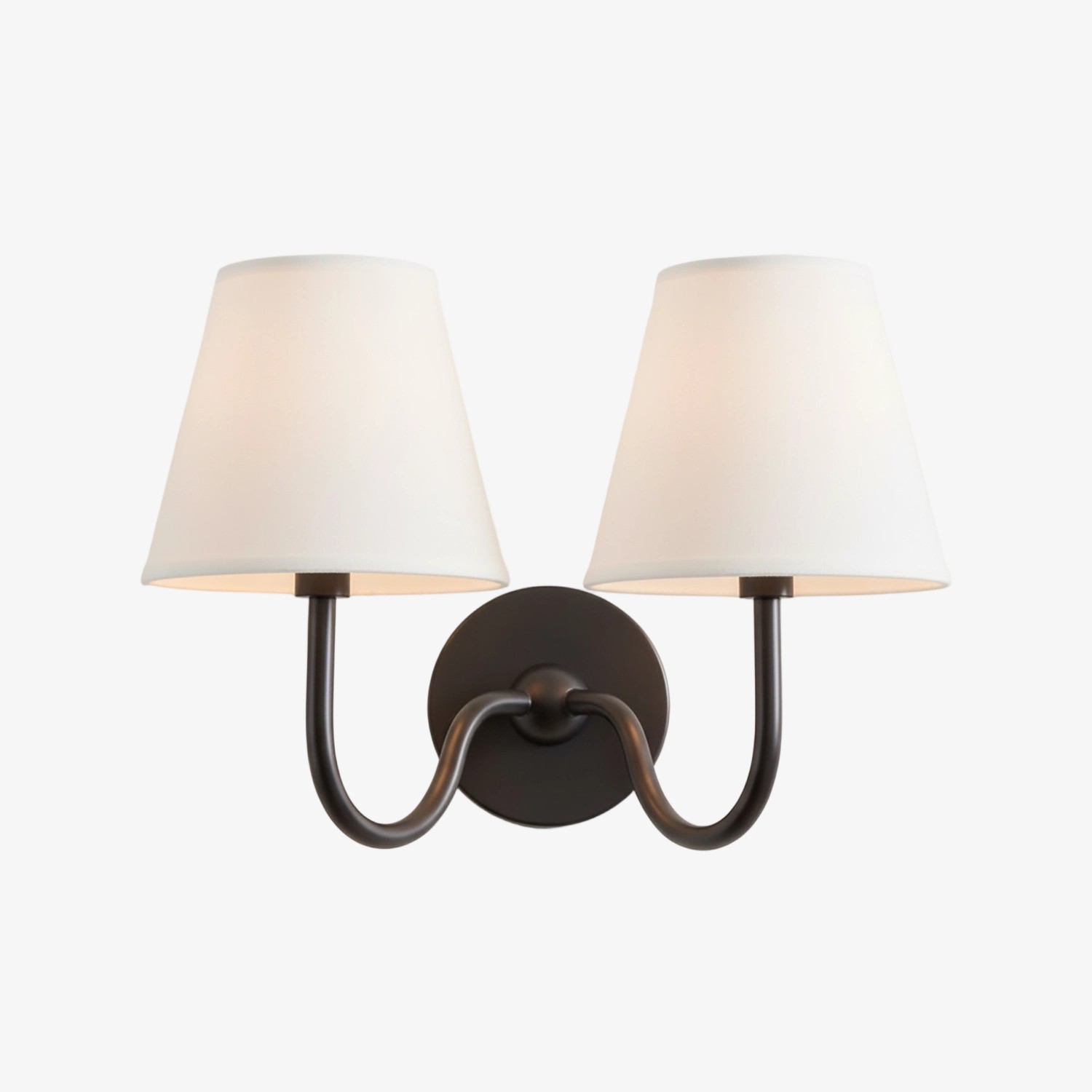 Luvora Vintage Wandlamp met Linnen Kap - Moderne Metalen Wandverlichting HL1594