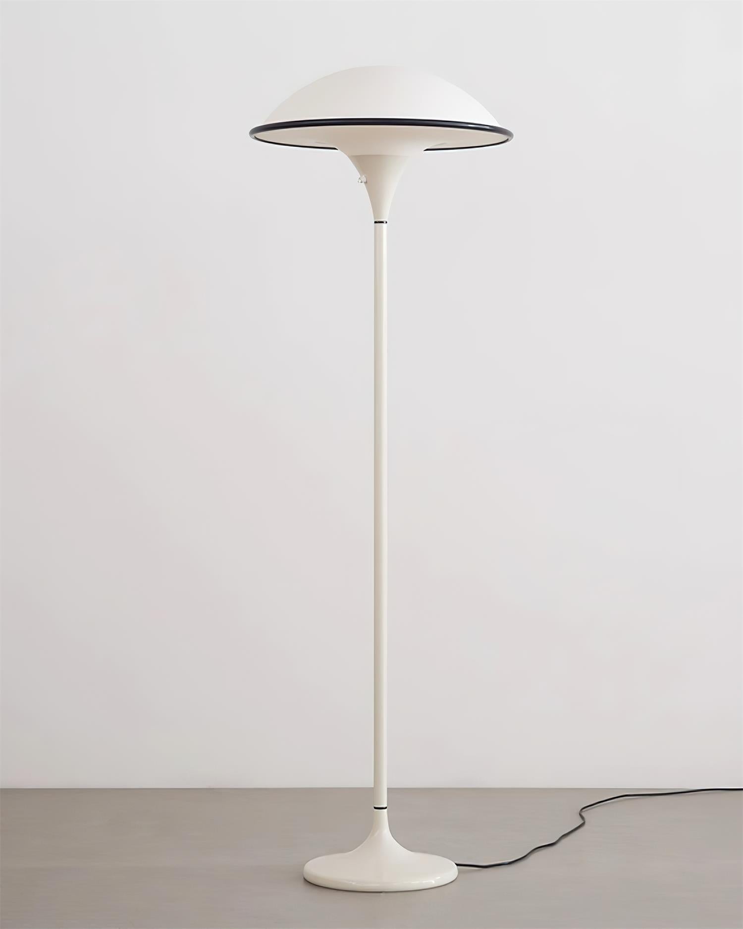 Deense Retro Witte Vliegende Schotel Vloerlamp HL424