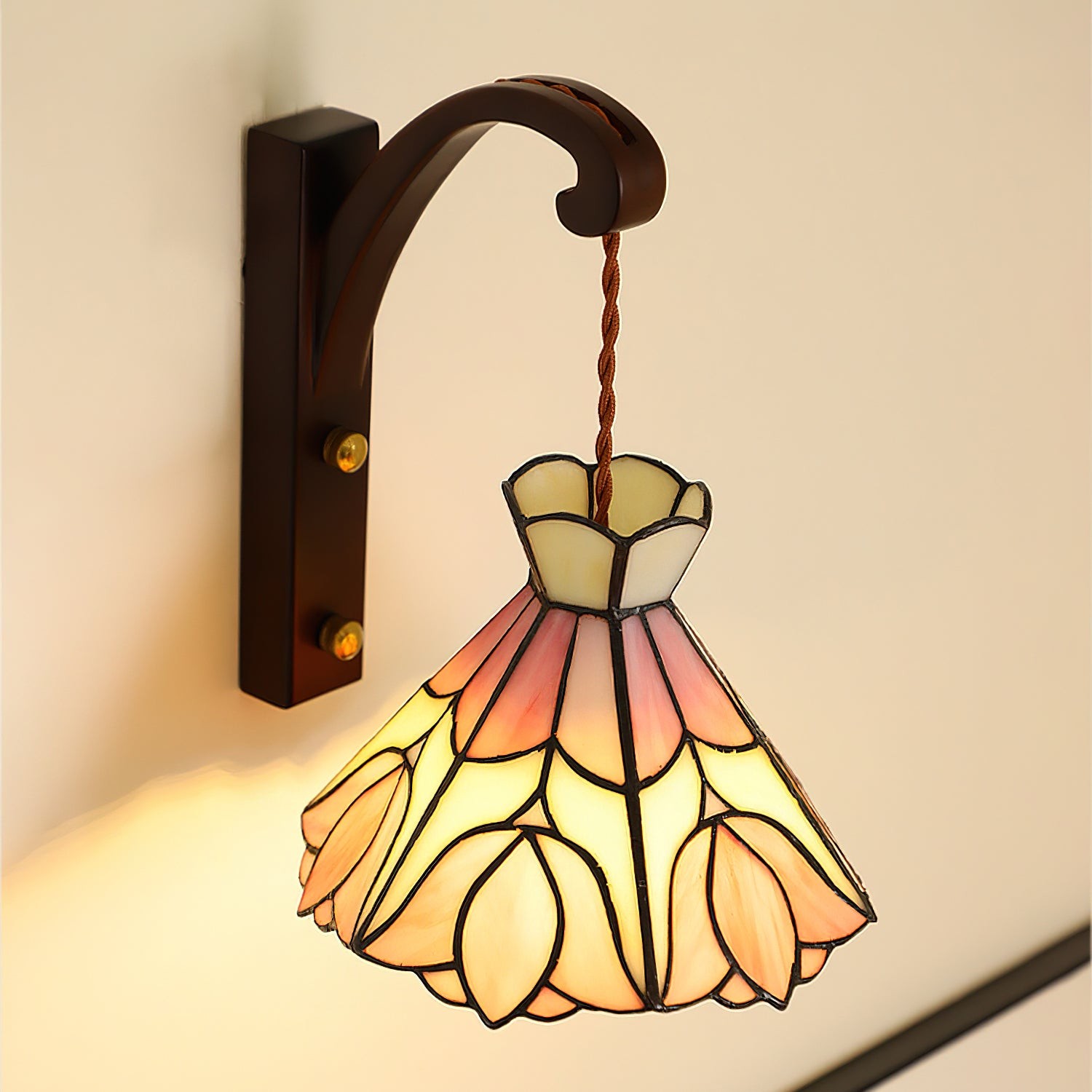 Serena Tiffany wandlamp met stekker HL2613