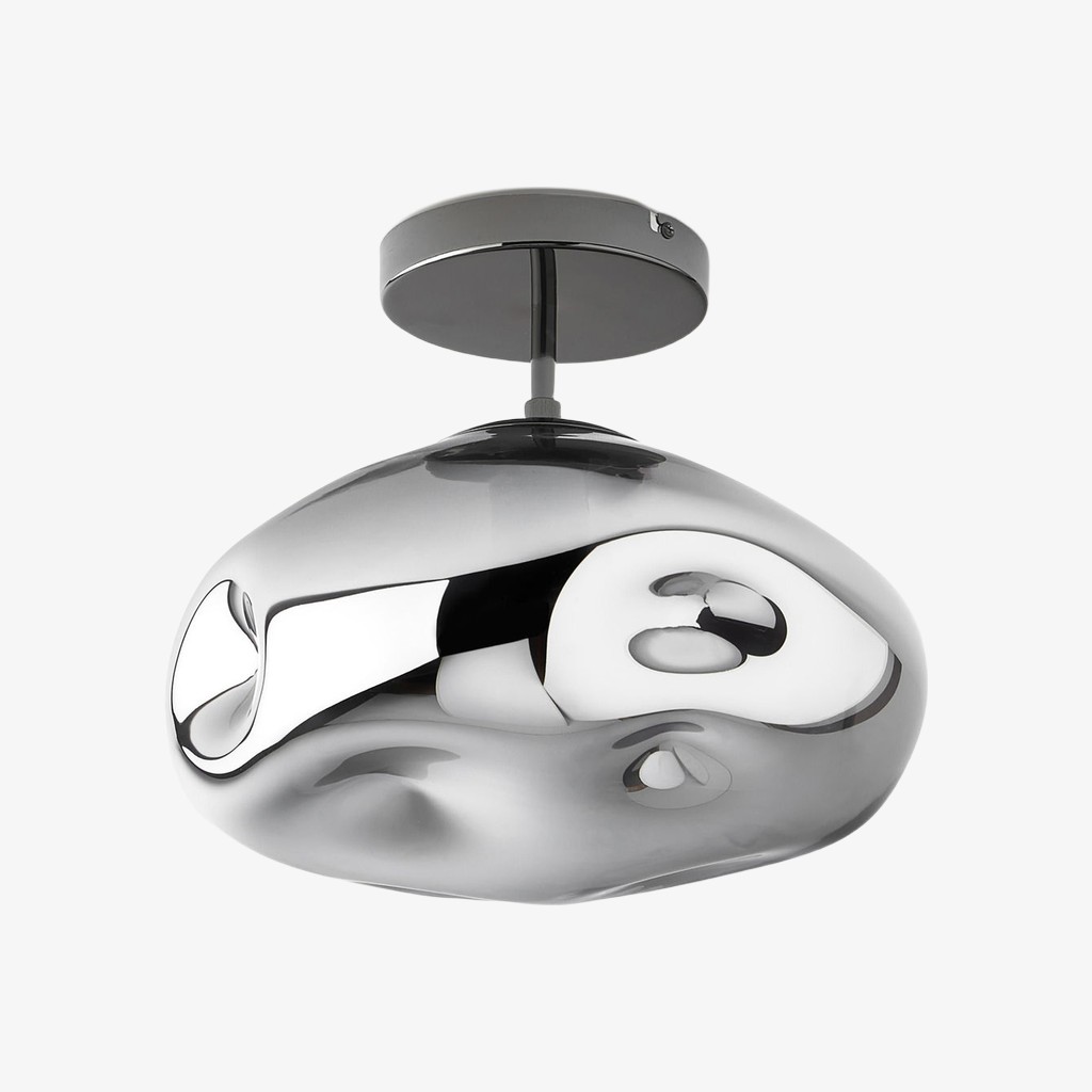 Glissora plafondlamp met reflecterend glas, halfverzonken - Sculpturaal ontwerp, veelzijdige afwerking voor gangen en eetkamers