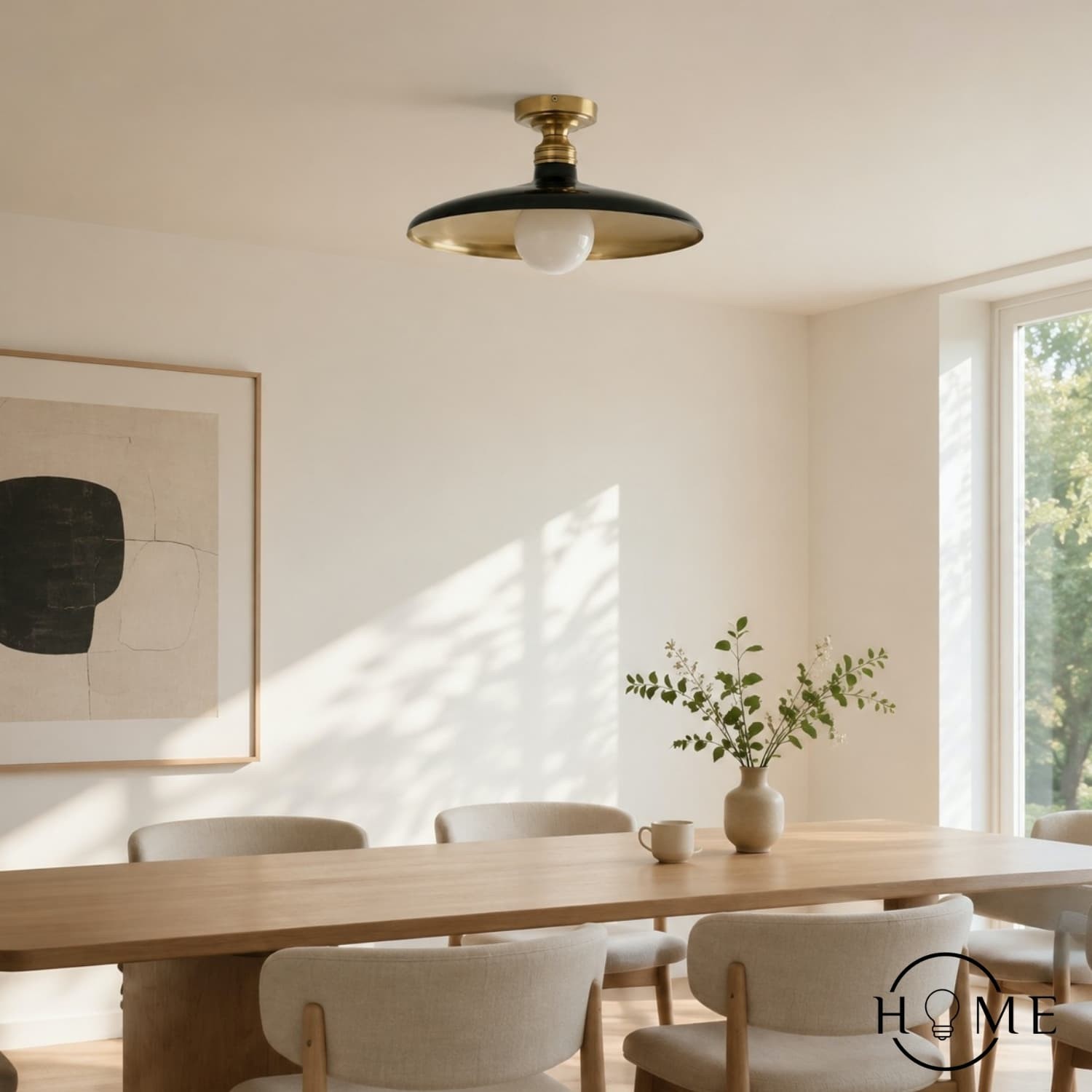 Forvara Farmhouse Metalen Plafondlamp - Zwart of Wit Plafondlamp HL1550