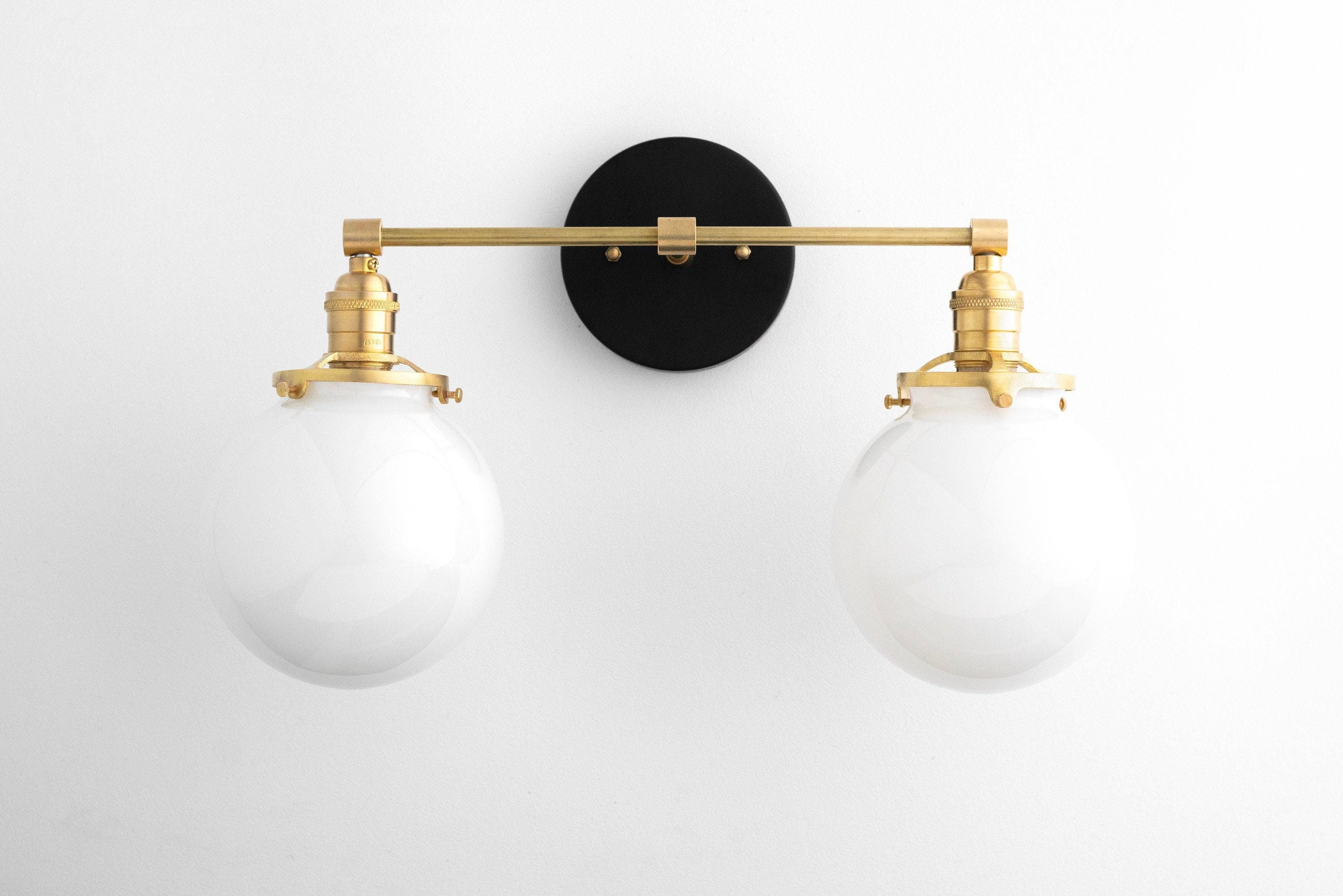 Lumio Globe glazen bol wastafellamp - moderne badkamerlamp met twee lampen HL1671