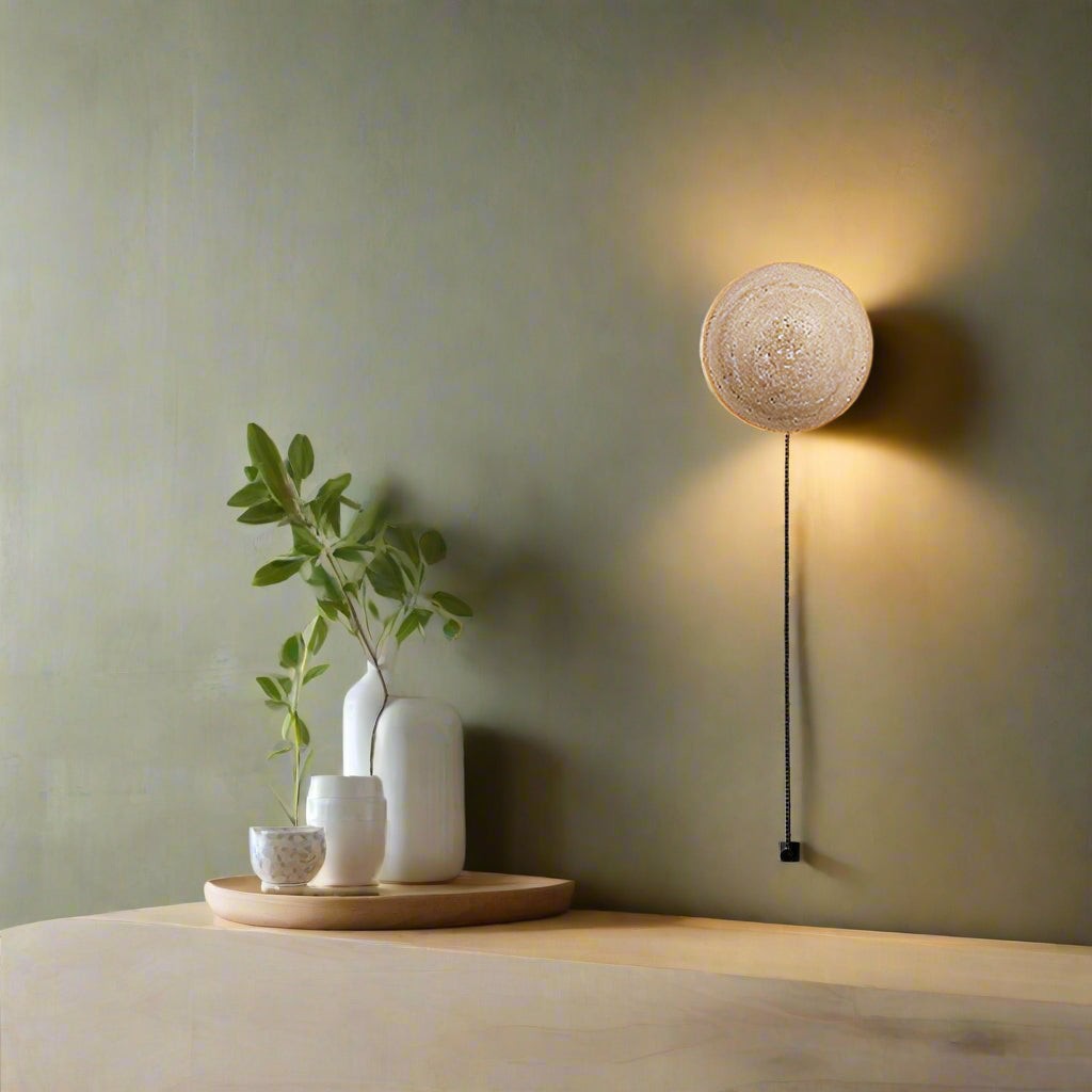 Amber Loft Travertin Ronde Wandlamp HL3438