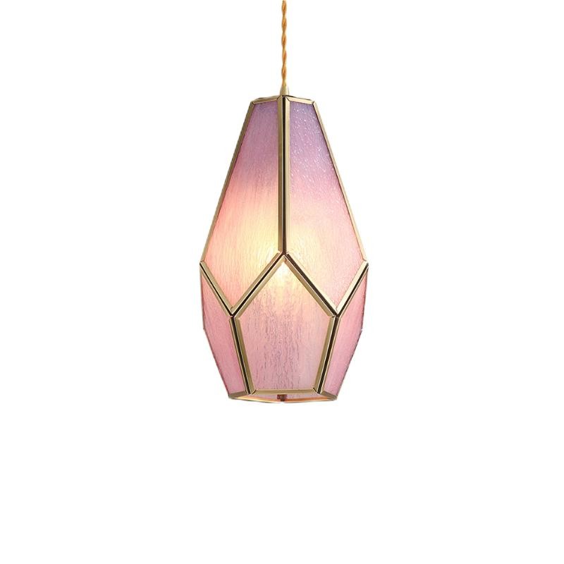 Romantische Retro Messing Glazen Hanglamp HL66