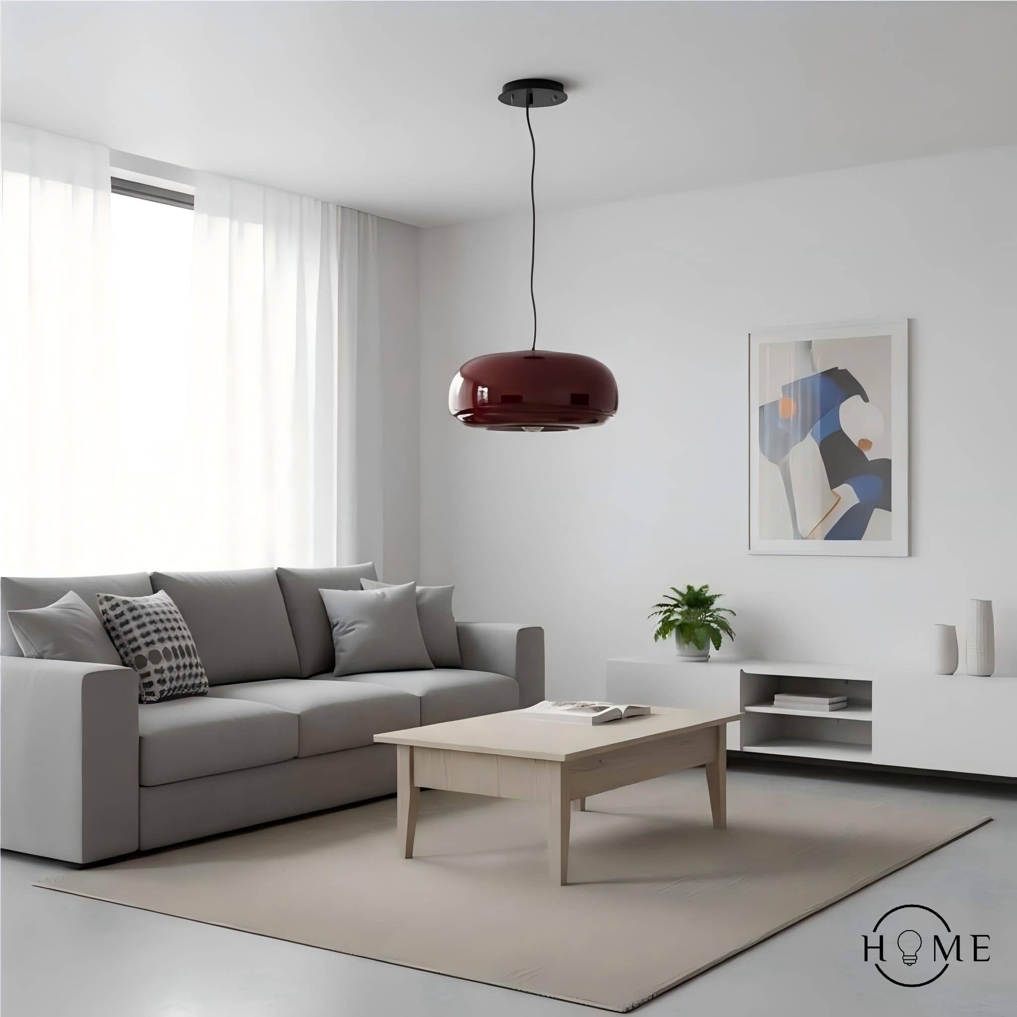 Clinco Macaron Hanglamp met Glas-in-lood - Moderne Hanglamp voor Eetkamer en Slaapkamer HL1098