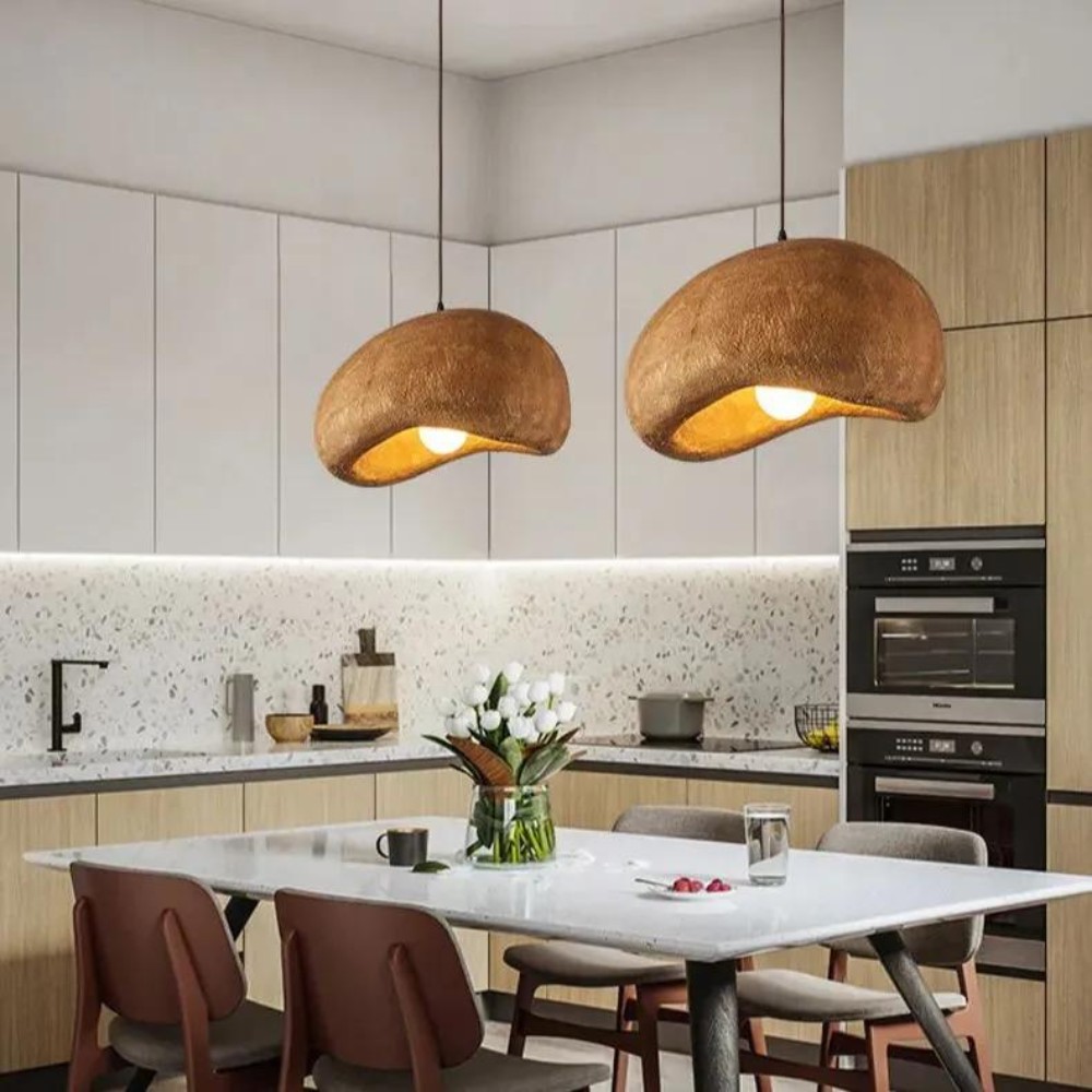 Wabi-Sabi Koffiewolk Japandi Hars Hanglamp HL3377