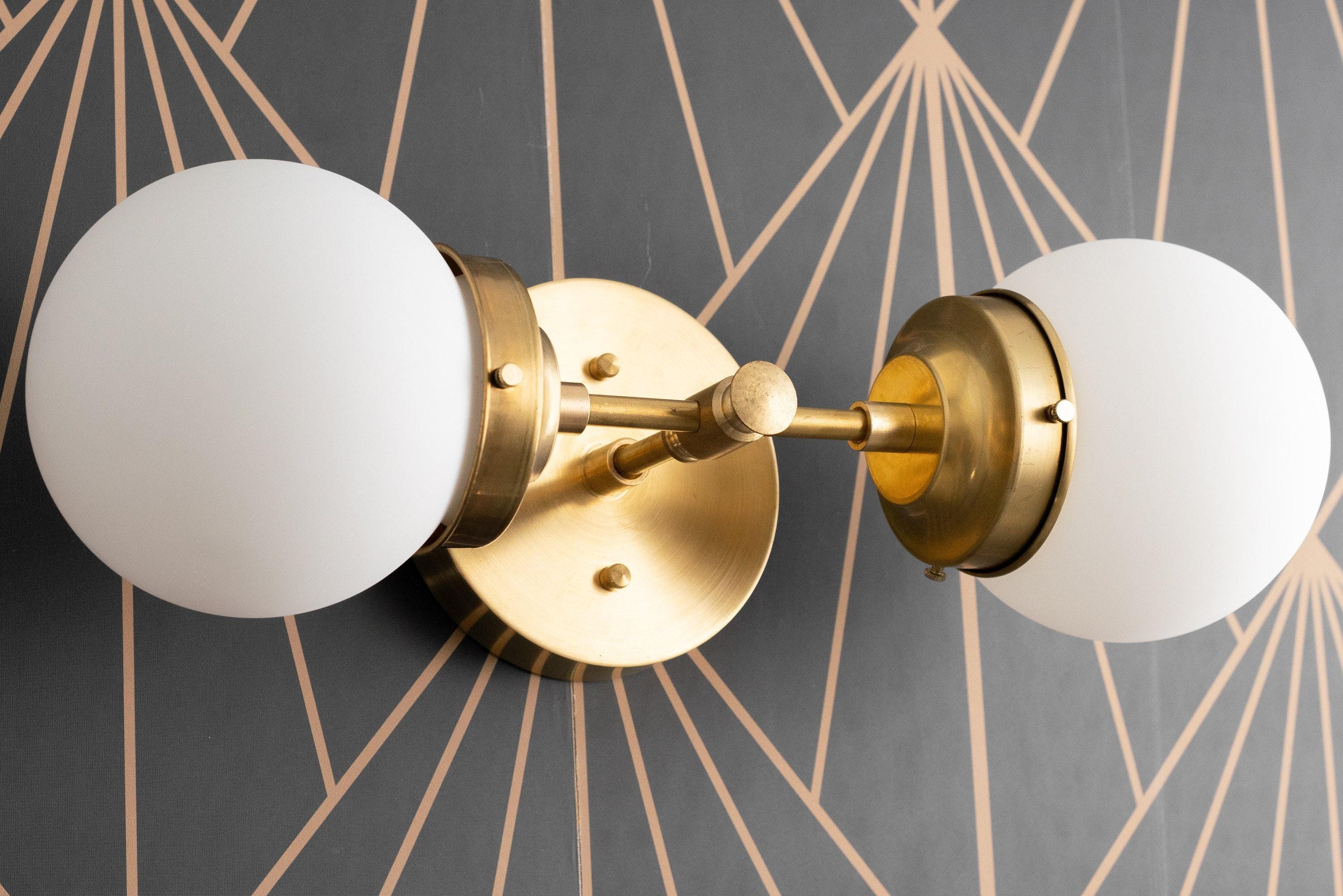 Lumio Globe moderne geometrische wandlamp - badkamermeubelverlichting met twee lampen HL1708