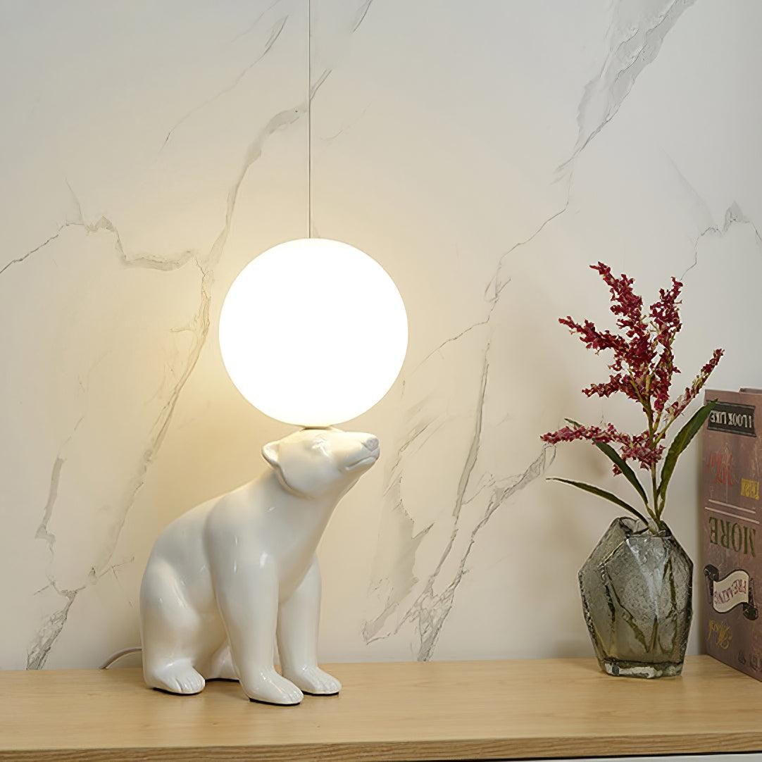 Creatieve witte tafellamp met dierenbeervorm HL124