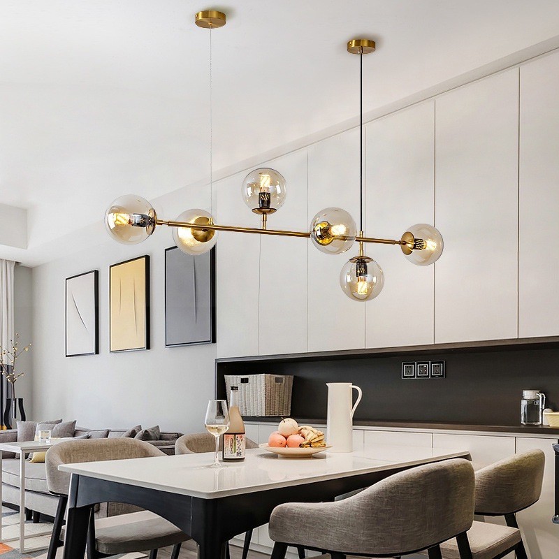 Orb moderne glazen bol hanglamp voor woonkamer