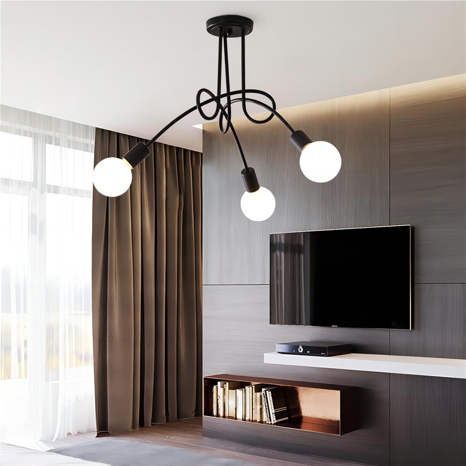 Scandinavische creatieve twist multi head kroonluchter HL174