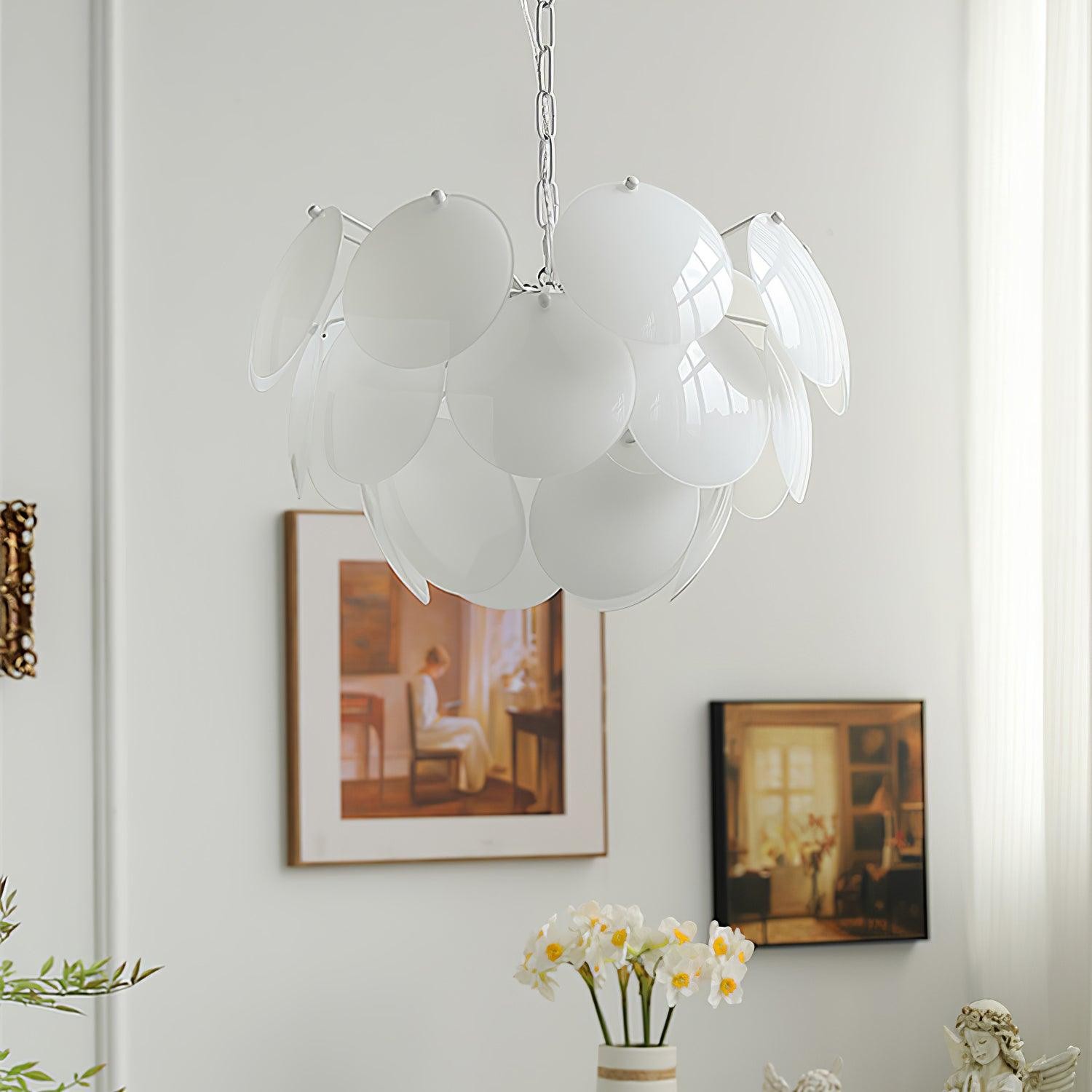 Luxe mode lichtgevende bloemblaadjes glazen kroonluchter HL581