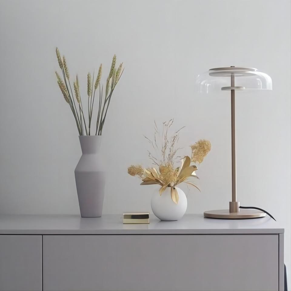 LED Blossi Ronde Glazen Tafellamp