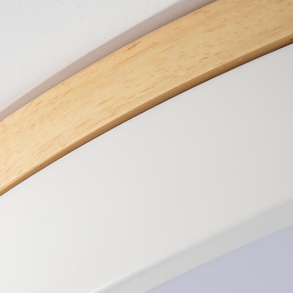 Witte ronde houten plafondlamp HL828
