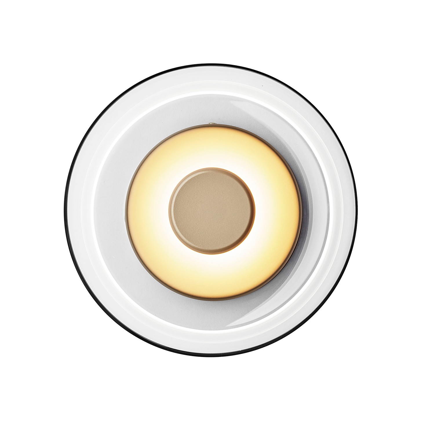 Goud LED Blossi Wandlamp Rond Glas