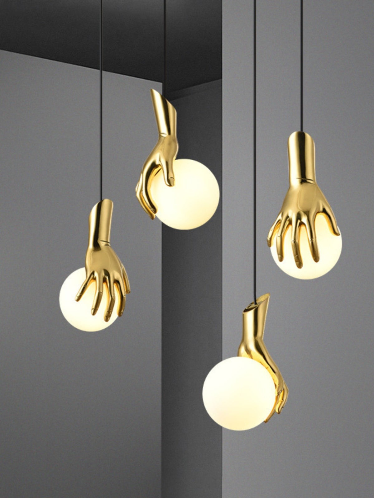 Hanglamp met bolvormige hand en hand HL3004