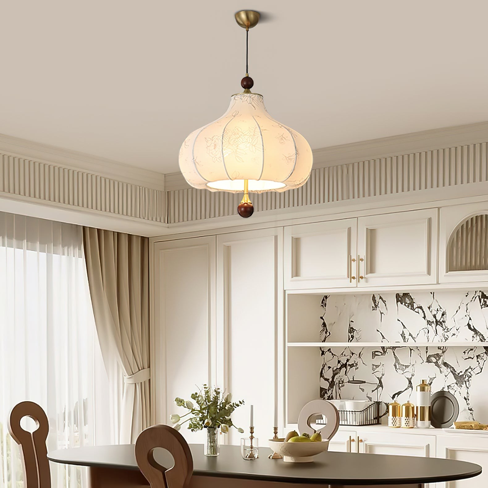 Franse Retro Stoffen Patroon Hanglamp HL496