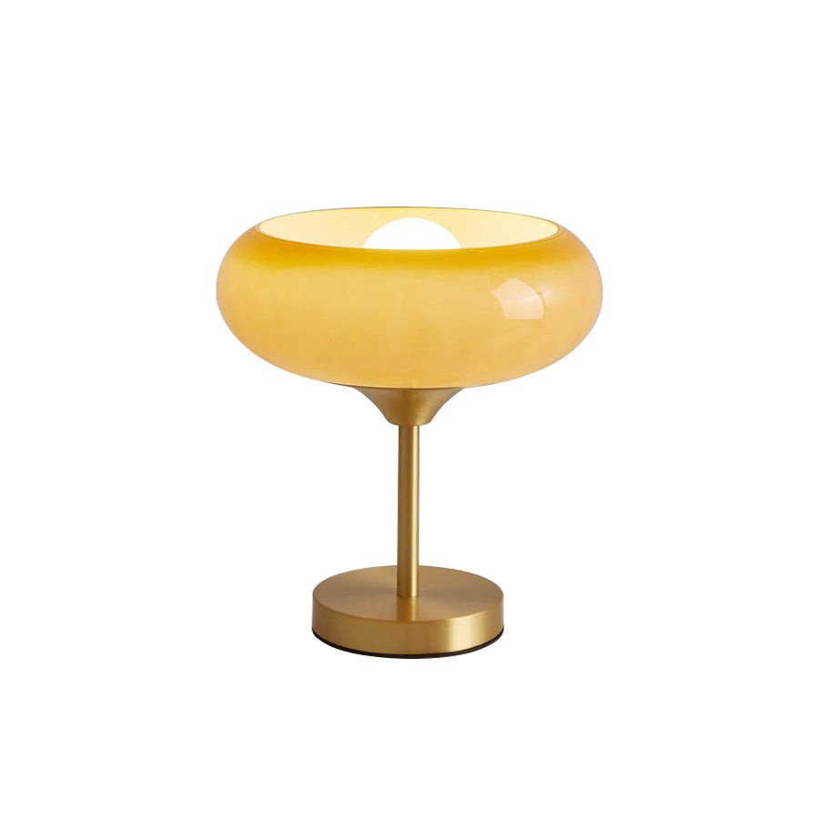 Glazen tafellamp in de vorm van een eiertaart HL2996