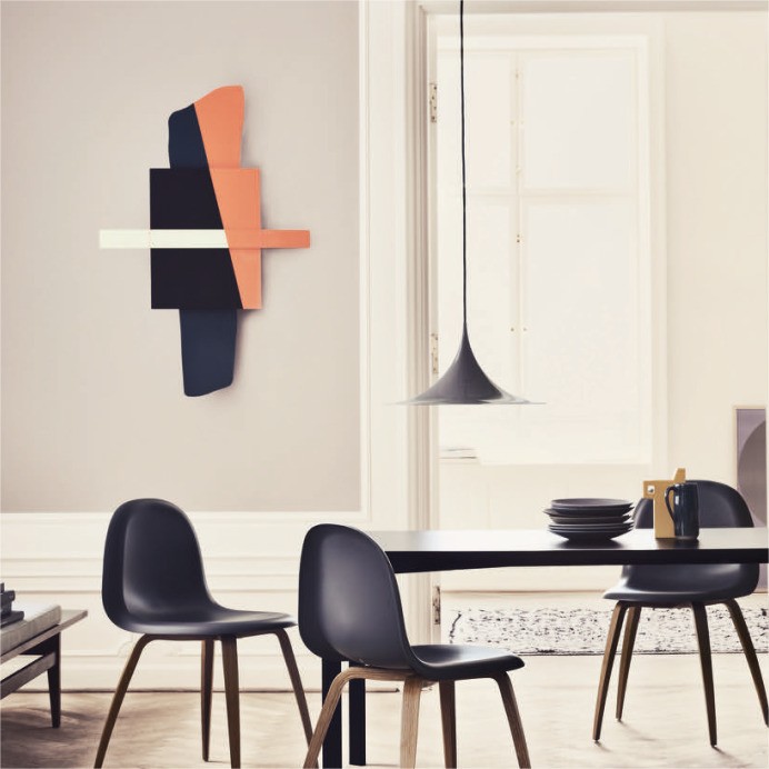 Mid Century Moderne Hoor Metalen Hanglamp