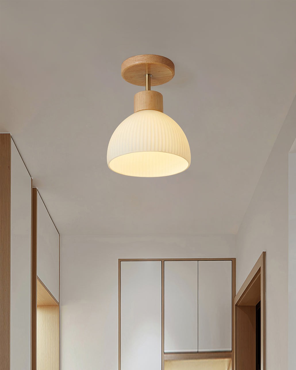 LED-plafondlamp in Scandinavische houtstijl HL387
