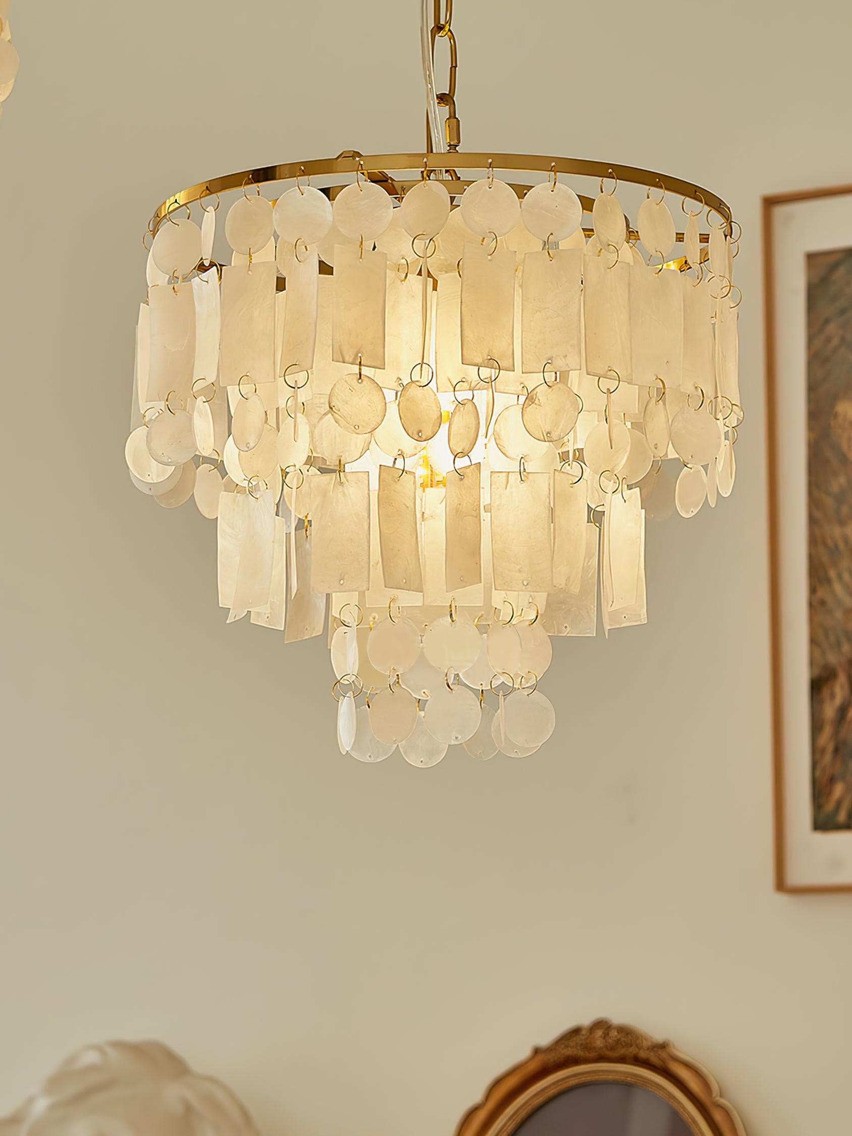 Moderne luxe meerlaagse schelpkroonluchter HL1115