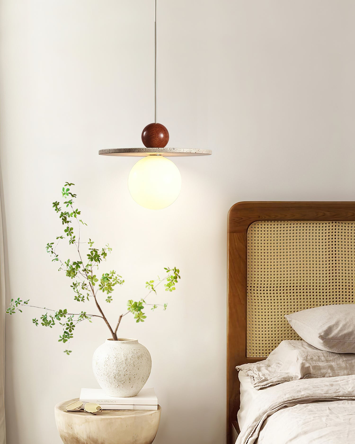 Retro Decor Cave Stone Disc Hanglamp HL956