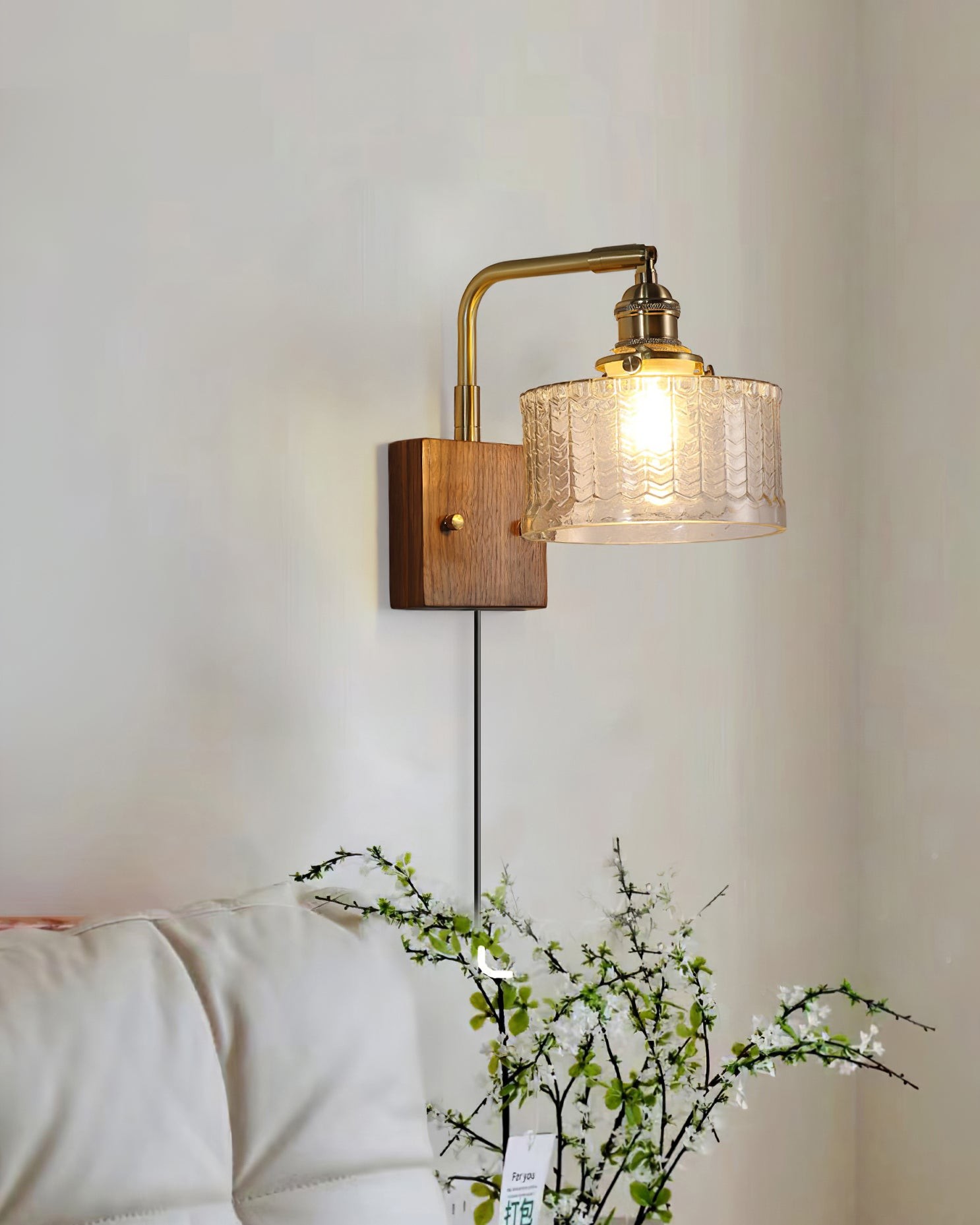 Vintage Plug In Wandlamp voor Slaapkamer HL507