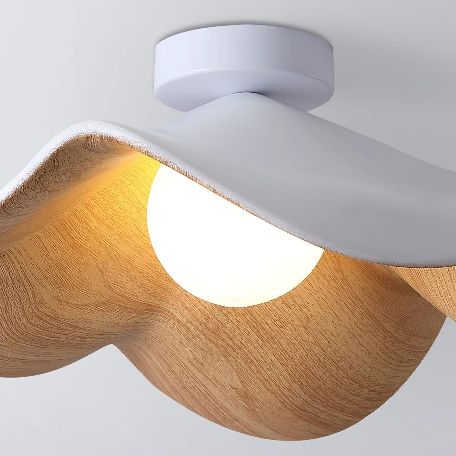 Nieuwe moderne eenvoudige plafondlamp met walnootnerf HL510