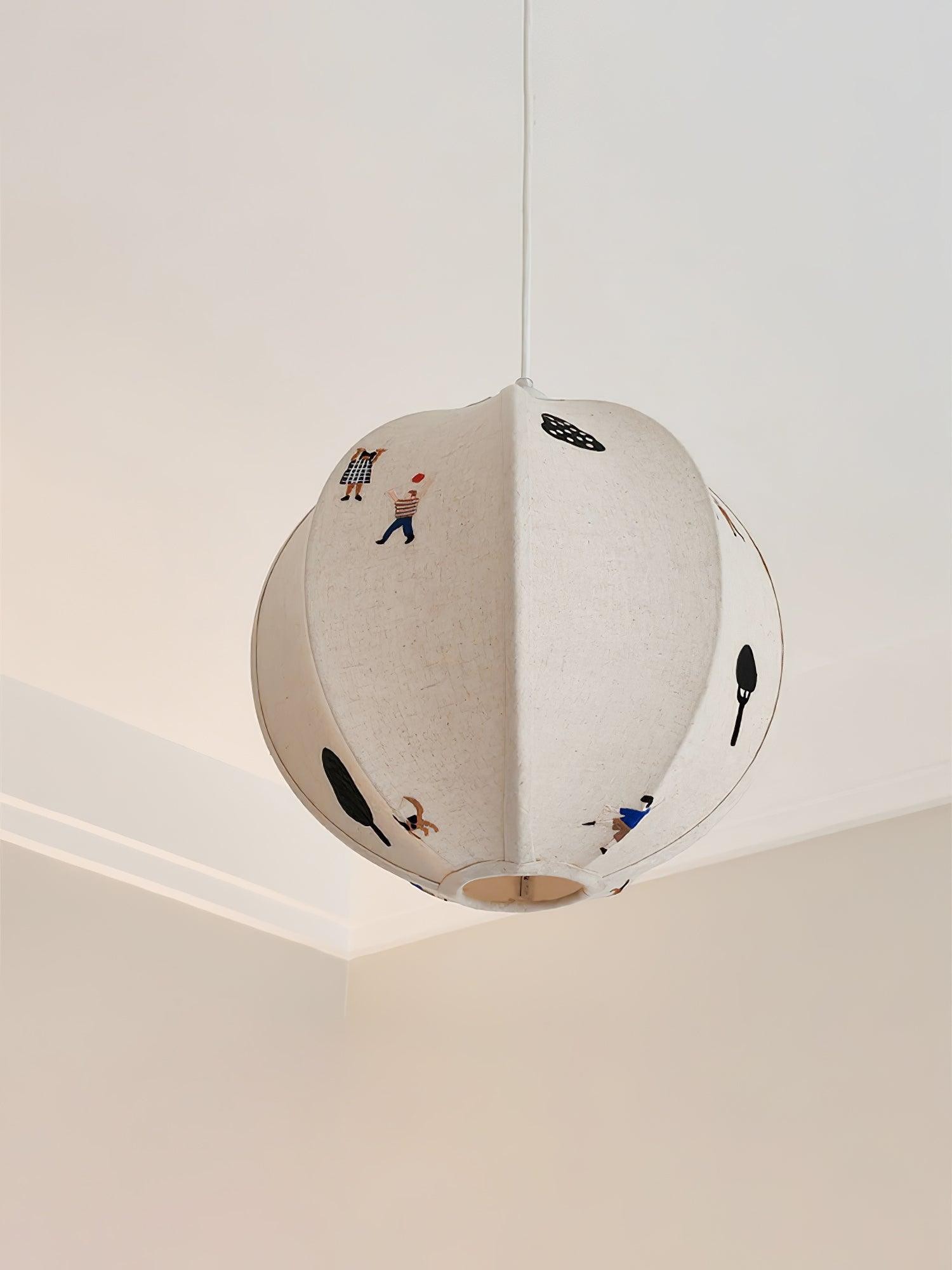 Park geborduurde textiel hanglamp HL634