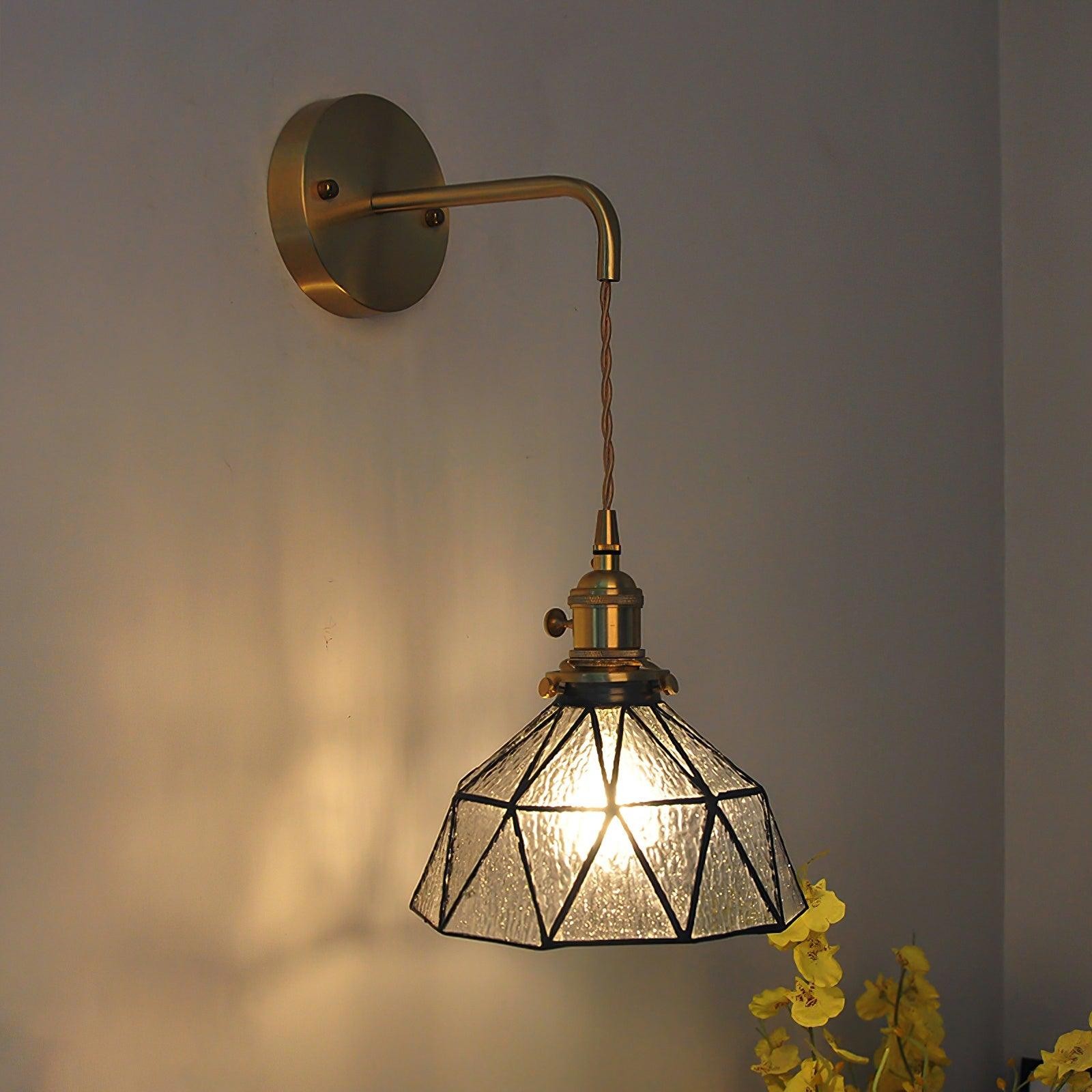 Retro pastorale glazen wandlamp HL781