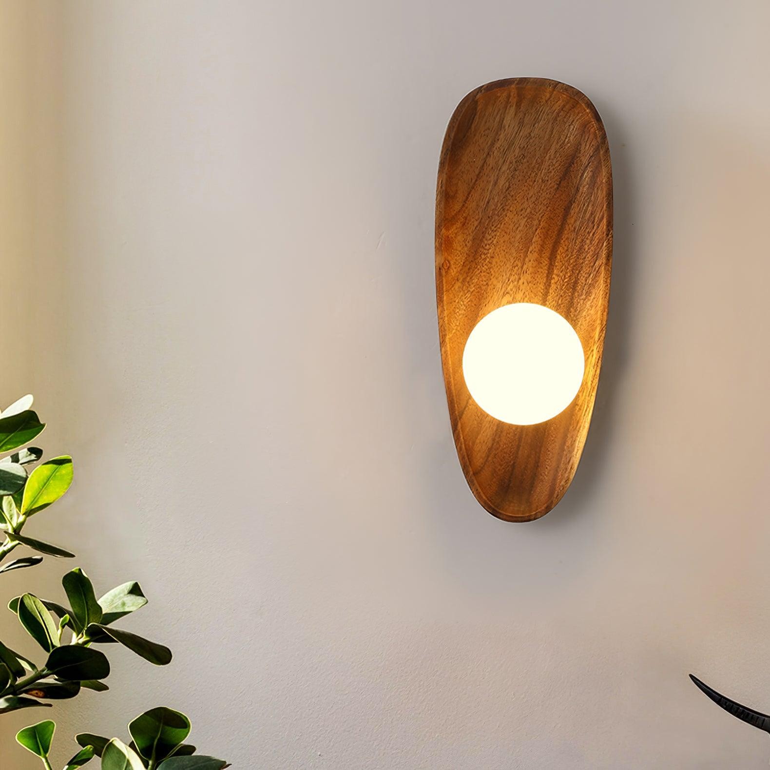 Moderne Minimalistische Curve Houten Wandlamp HL303