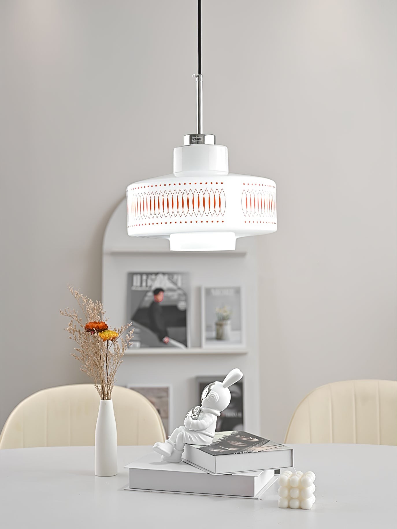 Moderne glazen hanglamp in de vorm van een kalebas HL354