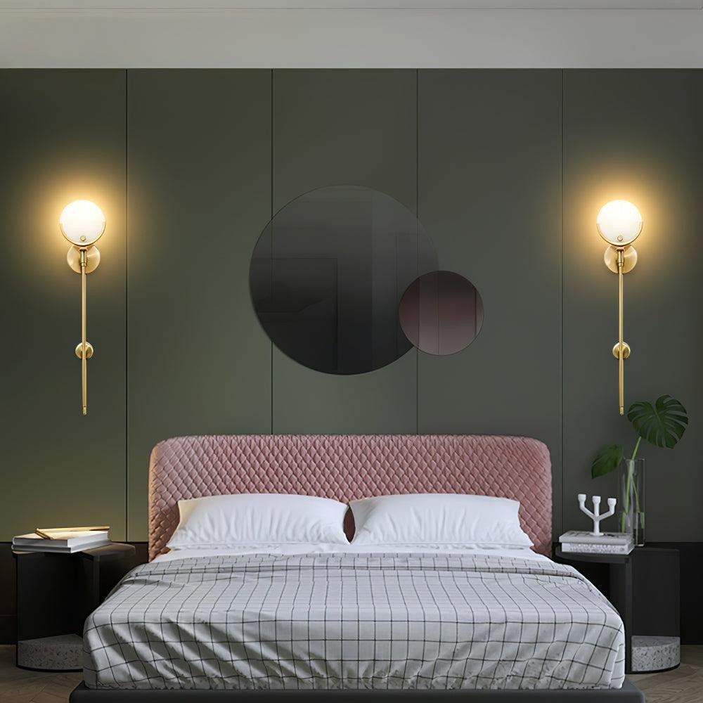 Ava messing alabaster wandlamp HL2941
