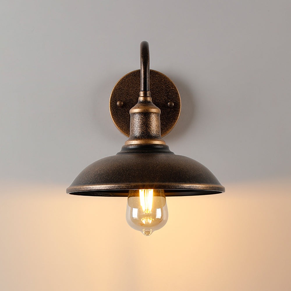 Retro industriële komvormige waterdichte buitenwandlamp HL999