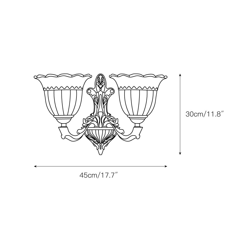 Bloom Flower messing wandlamp HL3184