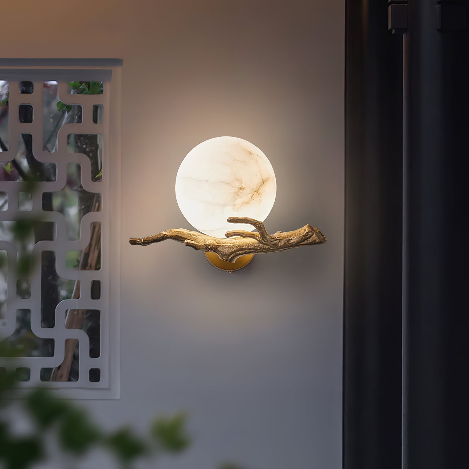 Retro Twigs Alabaster wandlamp HL2988