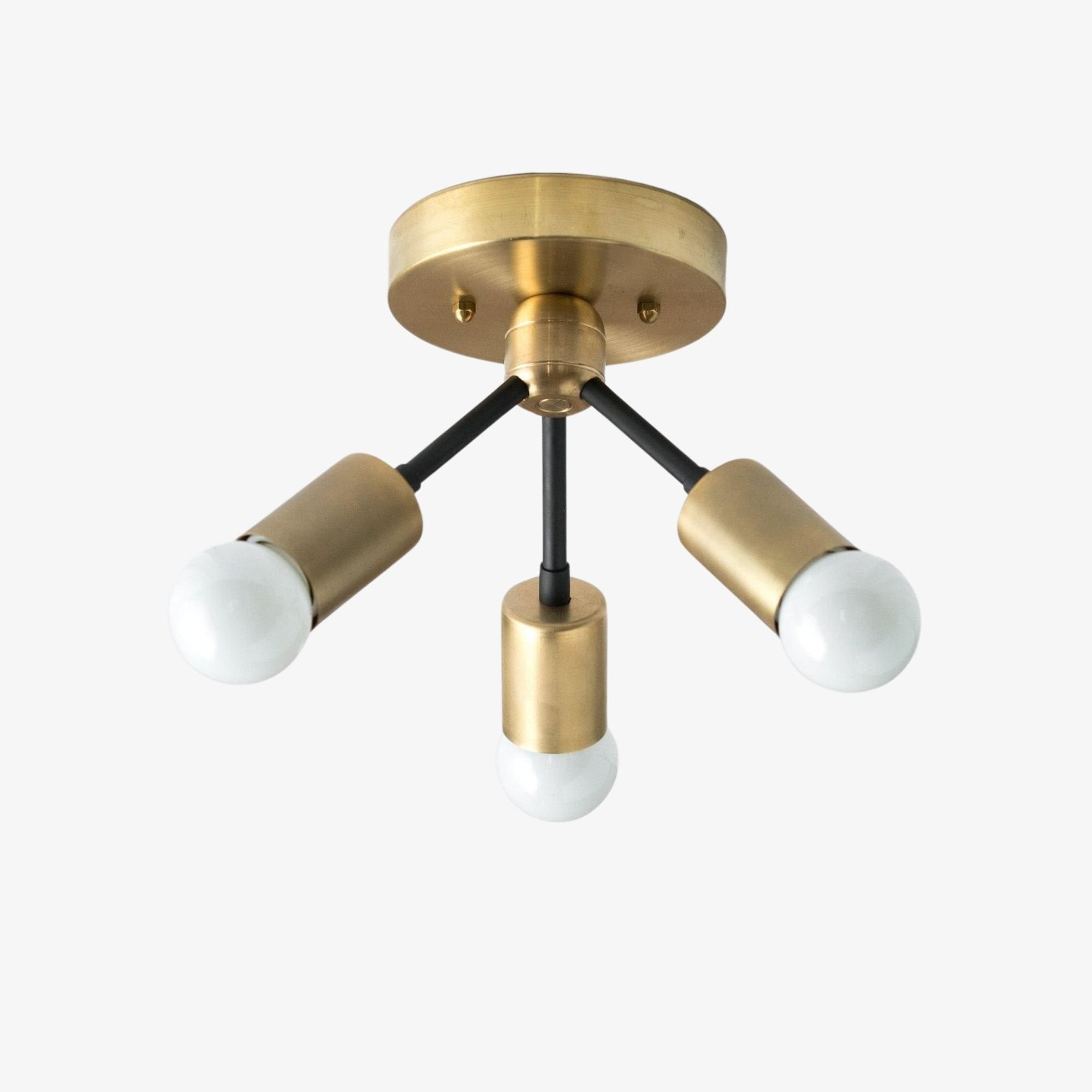 Mobilux Line Moderne messing plafondlamp - Minimalistische gouden plafondlamp voor slaapkamer HL1690
