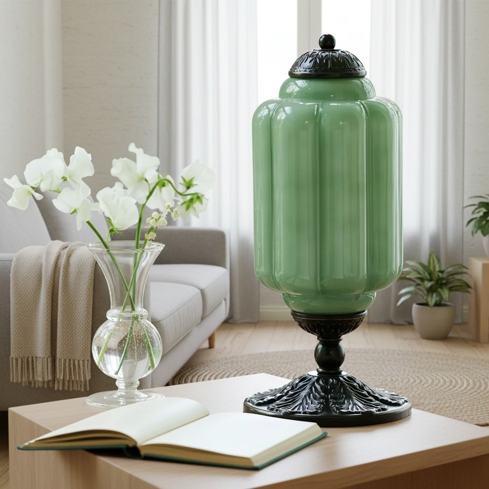 Eloise Vintage Glazen Pompoen Tafellamp HL931